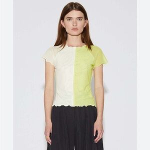 Find‎ Me Now Rio Mesh Baby Tee Colorblock Neon Medium Large